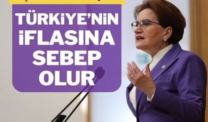 Meral Akşener: Türkiye’nin iflasına sebep olur