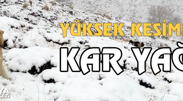 Malatya’da kent merkezinde yağmur yağarken, yüksek kesimlere de kar yağdı