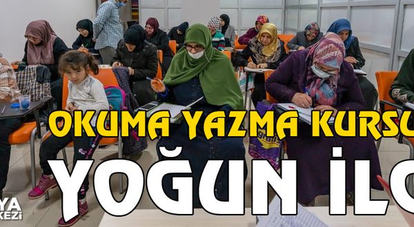 Okuma yazma kursuna yoğun ilgi
