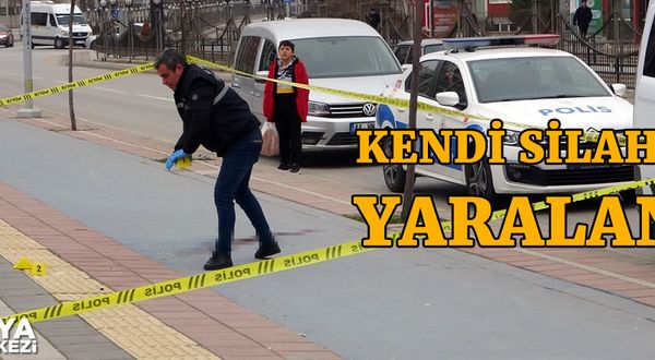 Kendi silahıyla kendini yaraladı