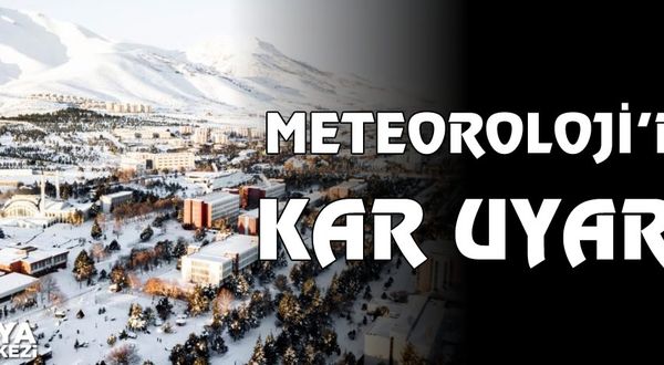 Meteoroloji'den Malatya için kar uyarısı