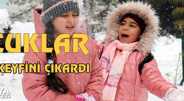 Malatya'da çocukların kar sevinci