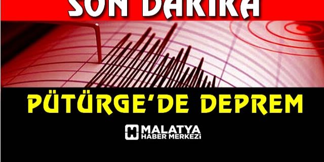 Pütürge'de saat 5.22'de 4,3 büyüklüğünde deprem