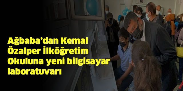 Ağbaba’dan Kemal Özalper İlköğretim Okuluna yeni bilgisayar laboratuvarı