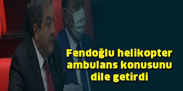 Fendoğlu helikopter ambulans konusunu dile getirdi