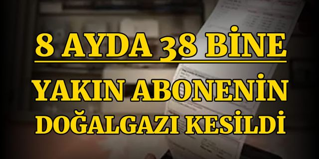 8 ayda 38 bine yakın abonenin doğalgazı kesildi