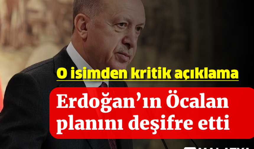 O isimden kritik açıklama: Erdoğan'ın Öcalan planını deşifre etti