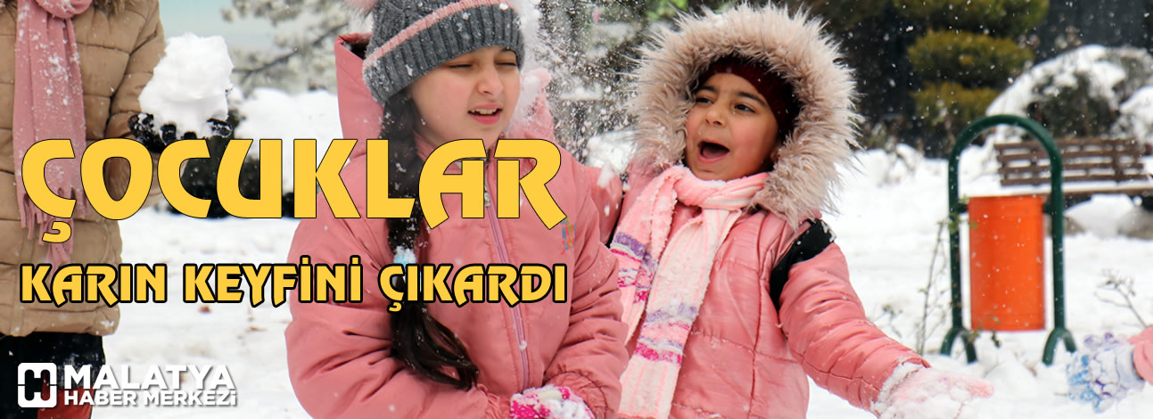 Malatya'da çocukların kar sevinci